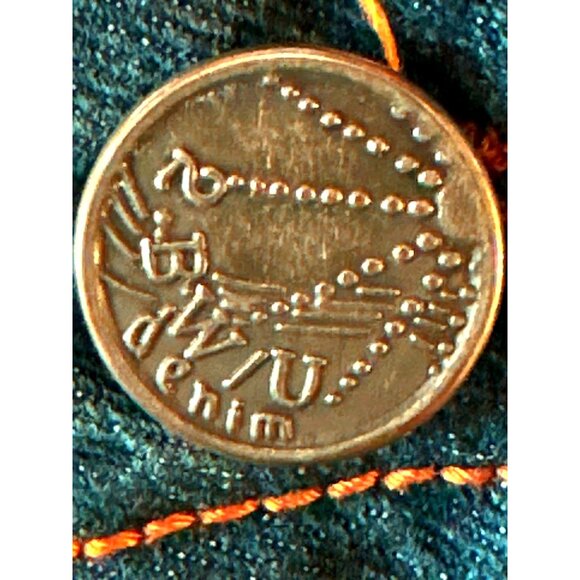 2BWU Jeans Company Skinny Embroidered Back Pockets Orange Stitch Y2K Retro Style - Picture 9 of 10